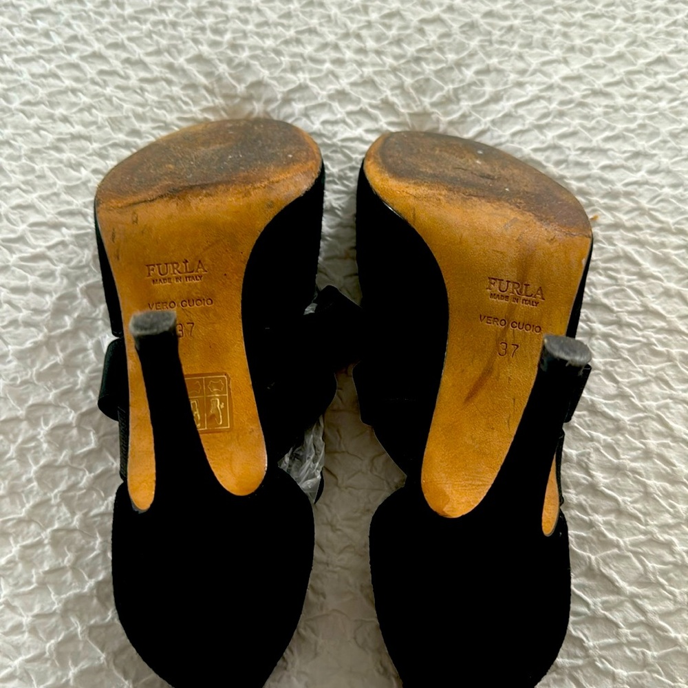 Beautiful Suede Strappy Open toed Heels by FURLA